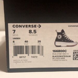 Run Star Hike Platform Converses men 7 women 8.5